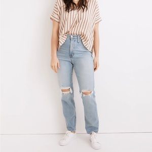 Madewell Curvy Light Blue Straight Leg Jeans